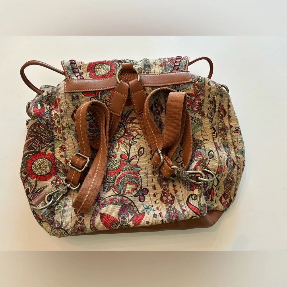 Sakroots Owl & Floral Print Backpack